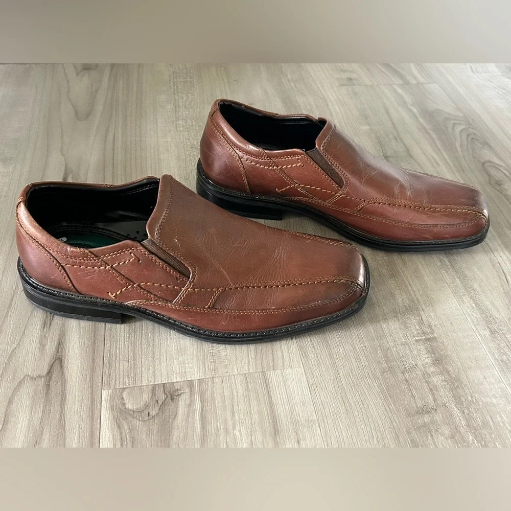 Nunn Bush Brown Leather Slip On Dress Shoe Men’s Size 8